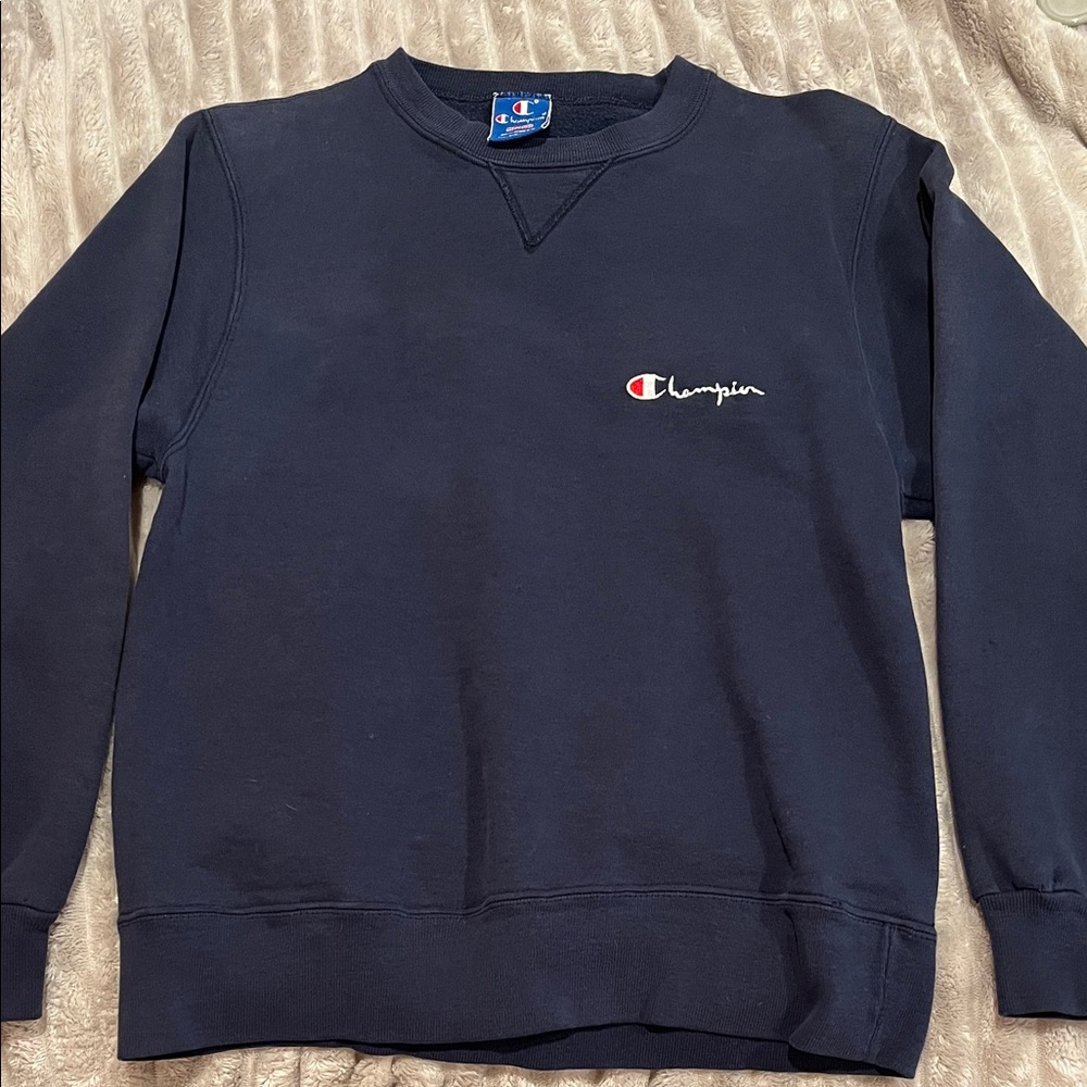 Vintage Champion Unisex Dark Blue Crewneck Sweater